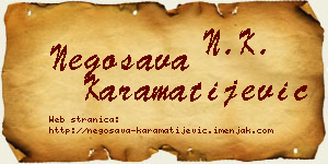 Negosava Karamatijević vizit kartica